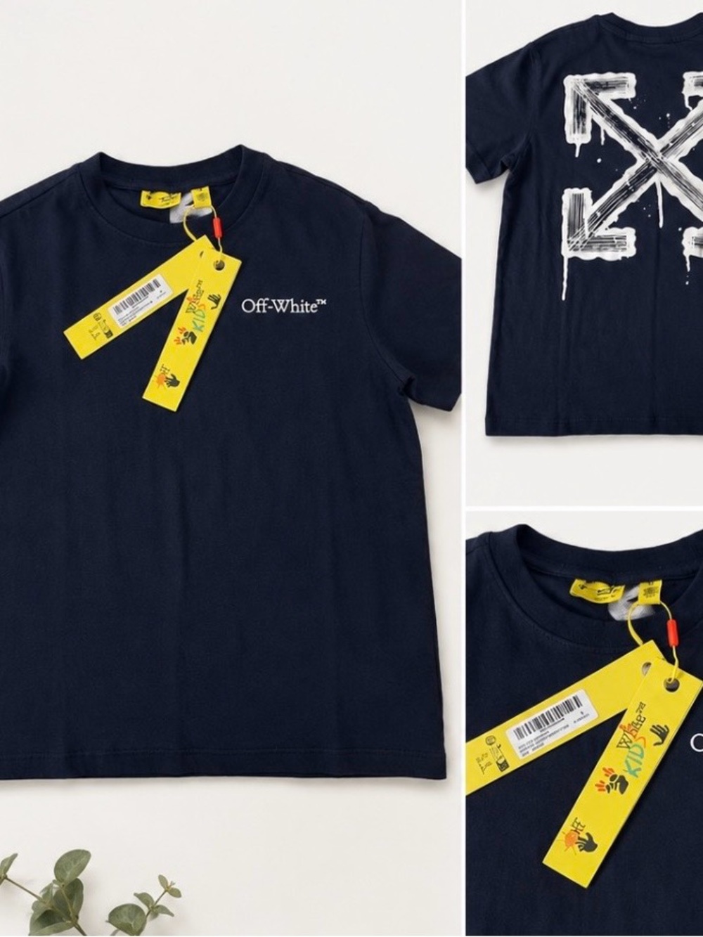 Off-White Kids Navy Graphic Arrow Tee